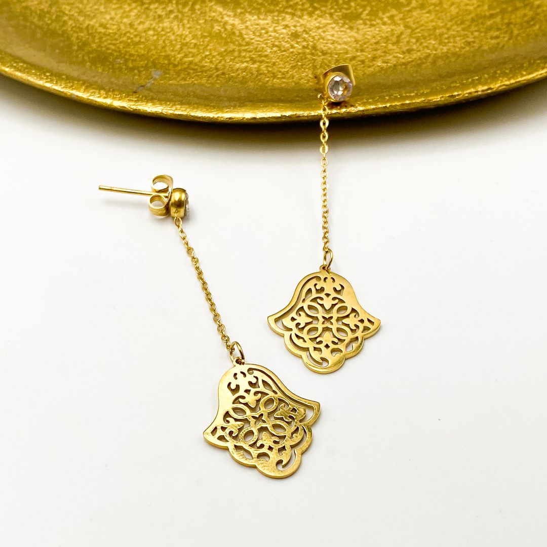 Fatima hand earrings
